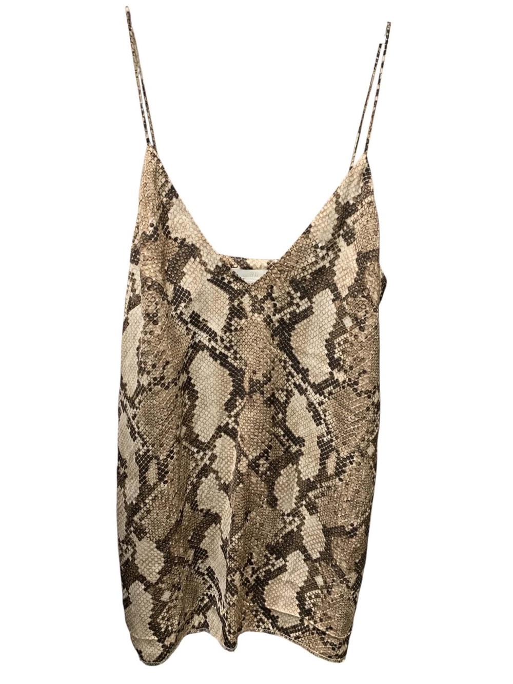 H&M Beige and Brown Snakeskin Print Cami Top Size S